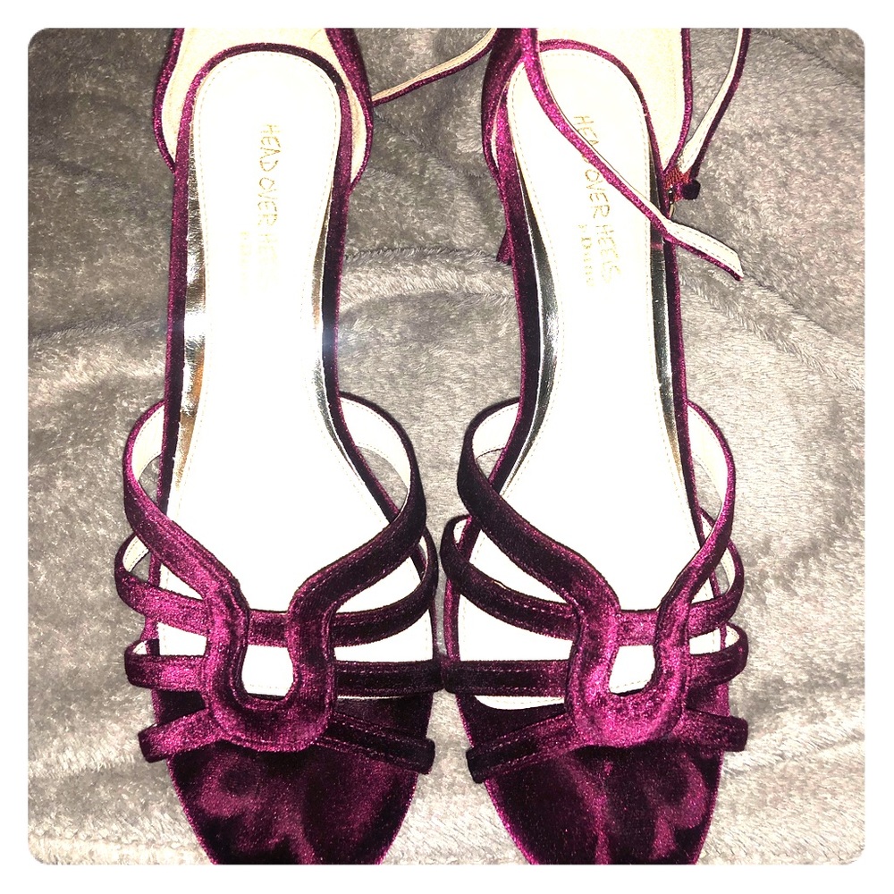 Velvet sandals 👡 ~burgundy
